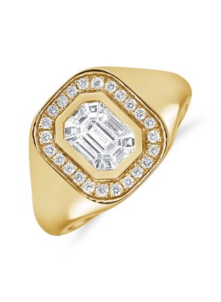 .69CT PIE CUT AND ROUND DIAMOND RING