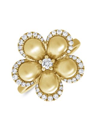 0.40CT DIAMOND FLOWER RING