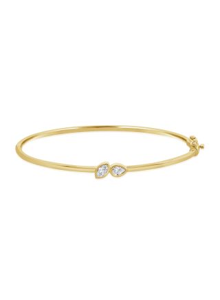 0.29CT MARQUISE SHAPE AND PEAR SHAPE DIAMOND  BANGLE
