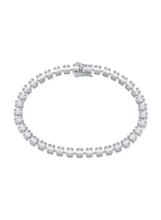 2.27CT BAGUETTES AND ROUND DIAMOND TENNIS BRACELET