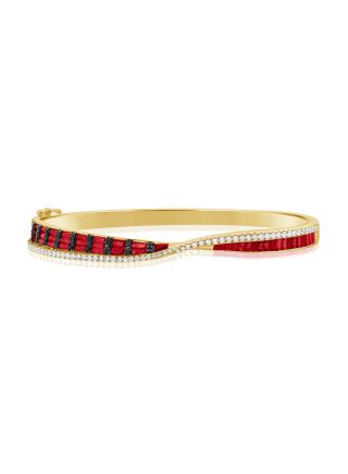 4.21CT RUBY AND DIAMOND BANGLE