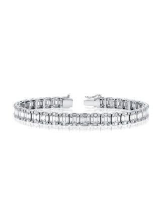 8.33CT BAGUETTES AND ROUND DIAMOND TENNIS BRACELET