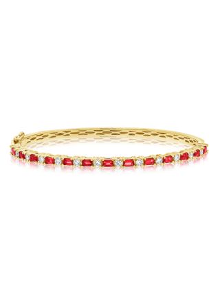2.16CT RUBY AND DIAMOND BANGLE