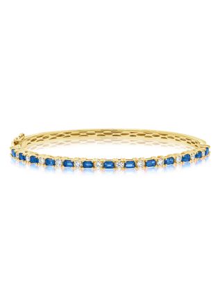2.48CT SAPPHIRE AND DIAMOND BANGLE