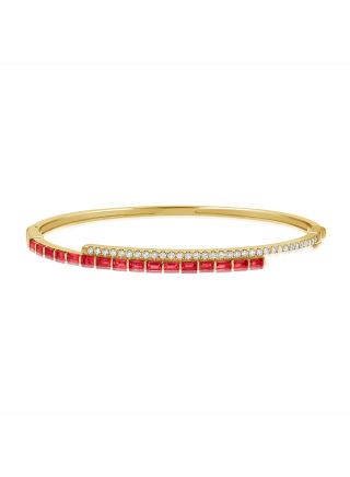2.22CT RUBY AND DIAMOND BANGLE