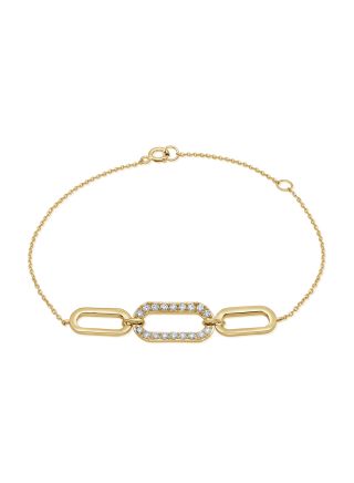 .32CT DIAMOND PAPERCLIP LINK CHAIN BRACELET