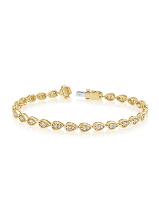 0.46CT DIAMOND PEAR ILLUSION TENNIS BRACELET