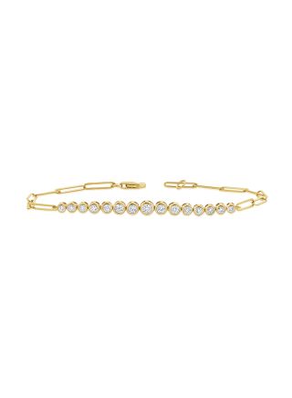 0.23CT DIAMOND PAPERCLIP BRACELET