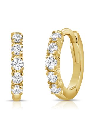 0.15CT DIAMOND HUGGIE EARRINGS