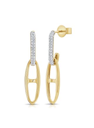 .16CT DIAMOND MARINER LINK DROP EARRINGS