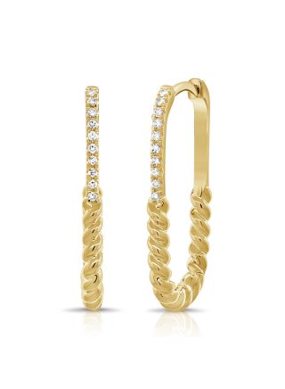 0.10CT DIAMOND HUGGIE EARRINGS