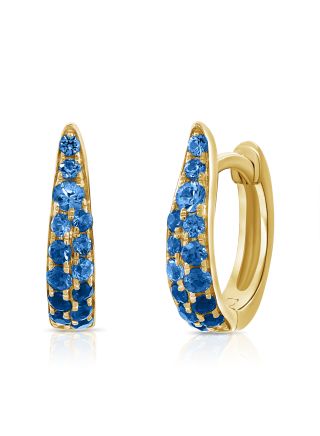0.40CT SAPPHIRE HUGGIE EARRINGS