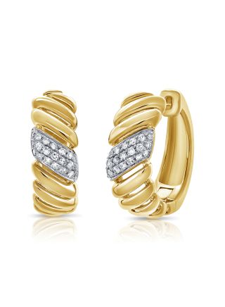 0.17CT DIAMOND HUGGIE EARRINGS