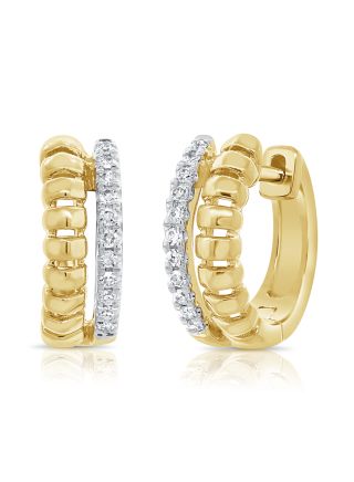 0.15CT DIAMOND HUGGIE EARRINGS