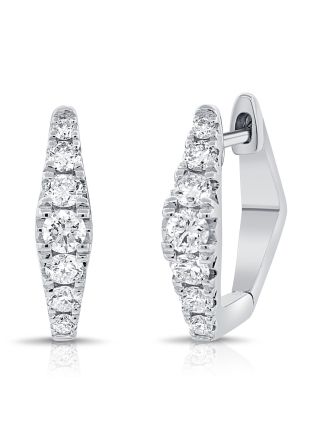 0.46CT ROUND DIAMOND HUGGIE EARRINGS