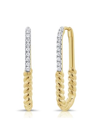 0.11CT  DIAMOND HUGGIE EARRINGS