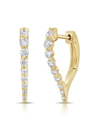 0.52CT DIAMOND HOOP EARRINGS
