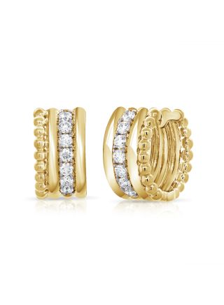 0.54CT DIAMOND HUGGIE EARRINGS