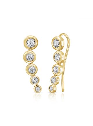 .29CT DIAMOND MIRACLE SETTING CLIMBER EARRINGS