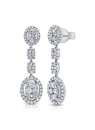 1.28CT DIAMOND ILLUSION DROP EARRINGS