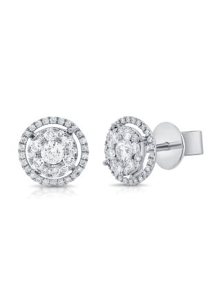 .94CT DIAMOND ILLUSION STUD EARRINGS