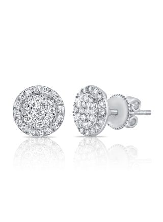 .49CT DIAMOND ILLUSION STUD EARRINGS
