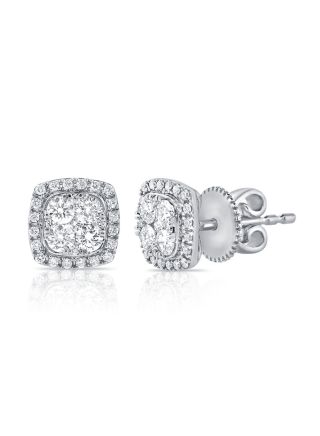.38CT DIAMOND ILLUSION STUD EARRINGS