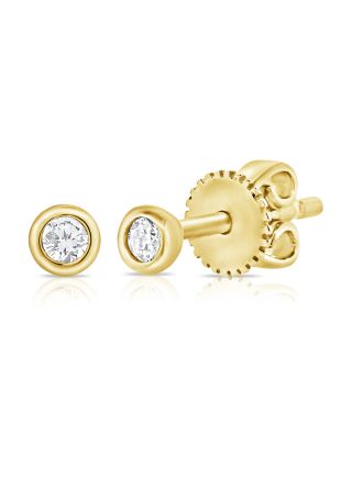 .08CT DIAMOND SOLITAIRE STUD EARRINGS