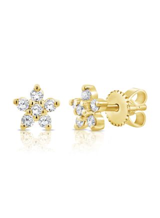 .14CT DIAMOND STAR STUD EARRINGS