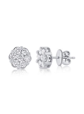 1.00CT DIAMOND ILLUSION STUD EARRINGS
