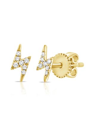 .03CT DIAMOND LIGHTNING BOLT STUD EARRINGS