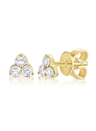.25CT DIAMOND TRIANGLE STUD EARRINGS