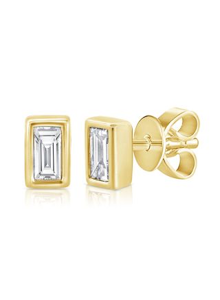 .20CT BAGUETTE DIAMOND SOLITAIRE STUD EARRINGS