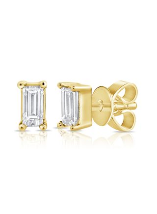 .25CT BAGUETTE DIAMOND SOLITAIRE STUD EARRINGS