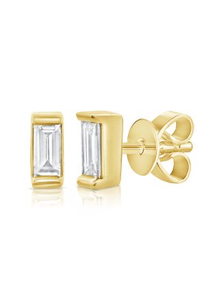 .22CT BAGUETTE DIAMOND SOLITAIRE STUD EARRINGS