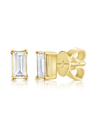 .17CT BAGUETTE DIAMOND SOLITAIRE STUD EARRINGS