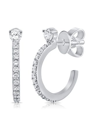 .38CT DIAMOND HUGGIE EARRINGS