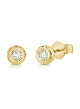 .08CT DIAMOND MIRACLE SETTING STUD EARRINGS