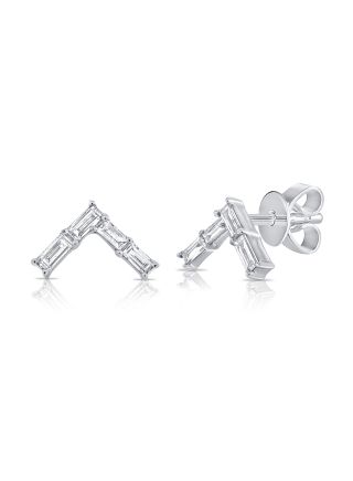.23CT BAGUETTES AND DIAMOND STUD EARRINGS