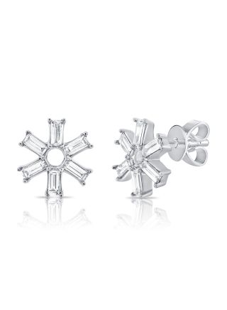 .32CT DIAMOND FLOWER STUD EARRINGS
