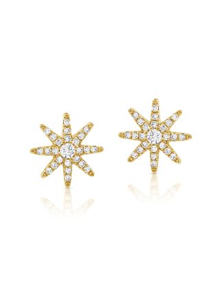 .16CT DIAMOND STARBURST STUD EARRINGS