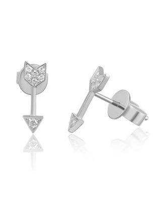.05CT DIAMOND ARROW STUD EARRINGS