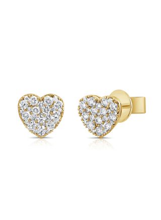 0.54CT DIAMOND HEART STUD EARRINGS