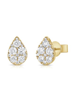 0.45CT DIAMOND PEAR STUD EARRINGS