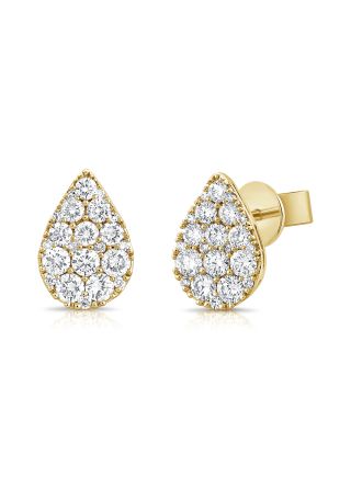 0.93CT DIAMOND PEAR STUD EARRINGS