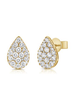 2.08CT DIAMOND PEAR STUD EARRINGS