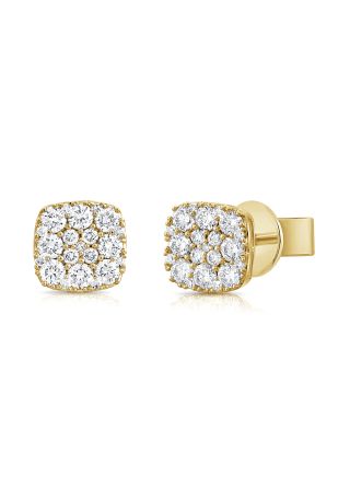 0.5CT DIAMOND SQUARE STUD EARRINGS