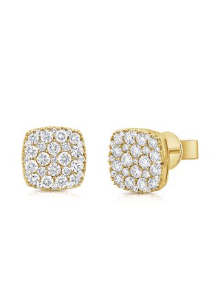 0.94CT DIAMOND SQUARE STUD EARRINGS