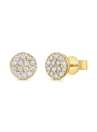 0.50CT DIAMOND CIRCLE STUD EARRINGS