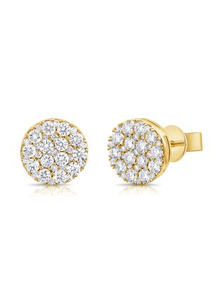0.94CT DIAMOND CIRCLE STUD EARRINGS